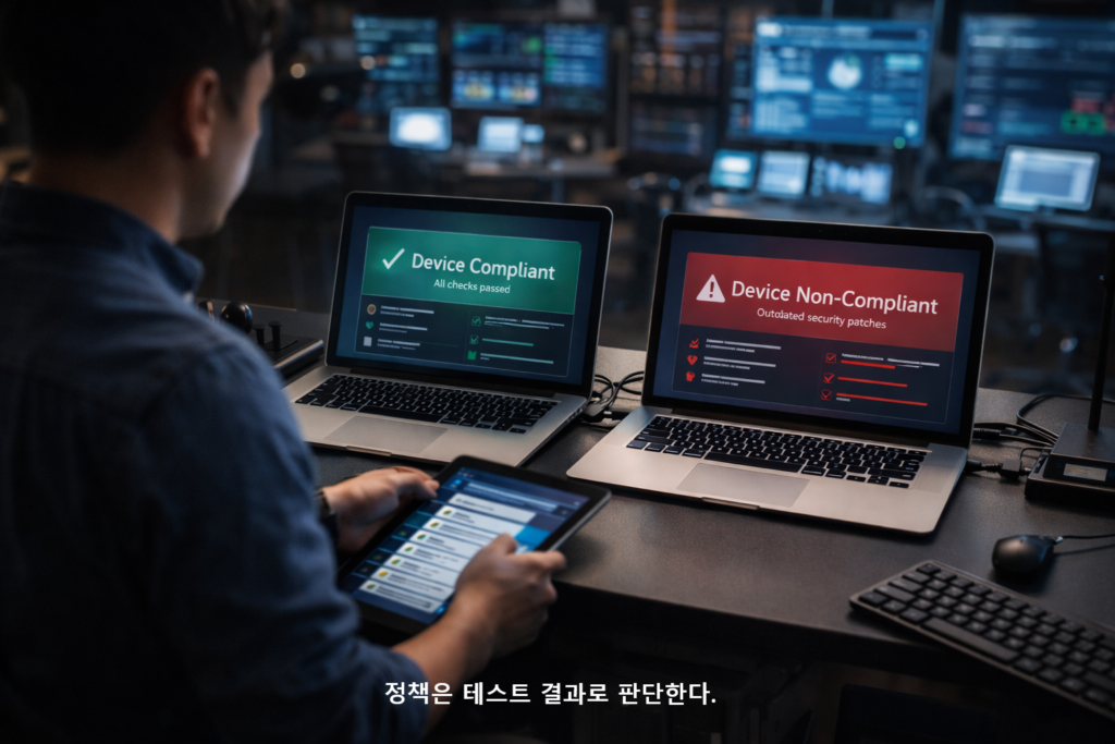 정책은 테스트 결과로 판단한다