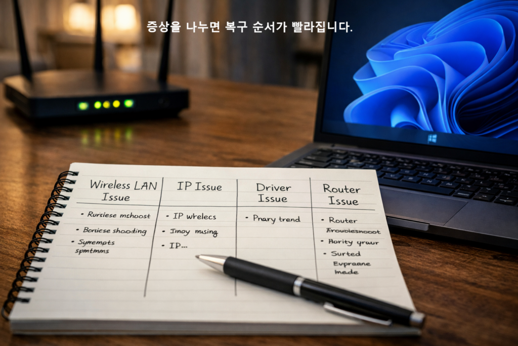 증상을 나누면 복구 순서가 빨라집니다