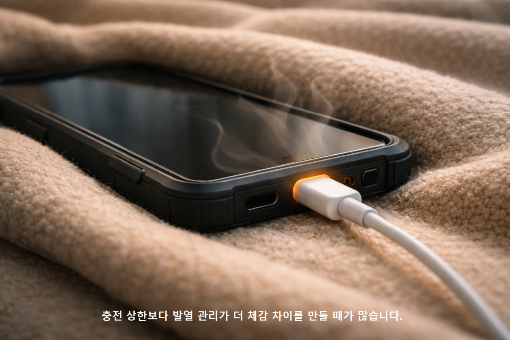 충전 상한보다 발열 관리가 더 체감 차이를 만들 때가 많습니다