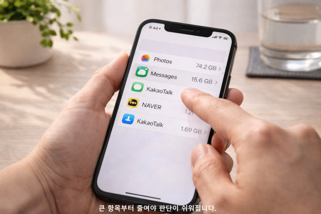 큰 항목부터 줄여야 판단이 쉬워집니다