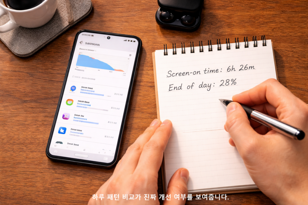 하루 패턴 비교가 진짜 개선 여부를 보여줍니다