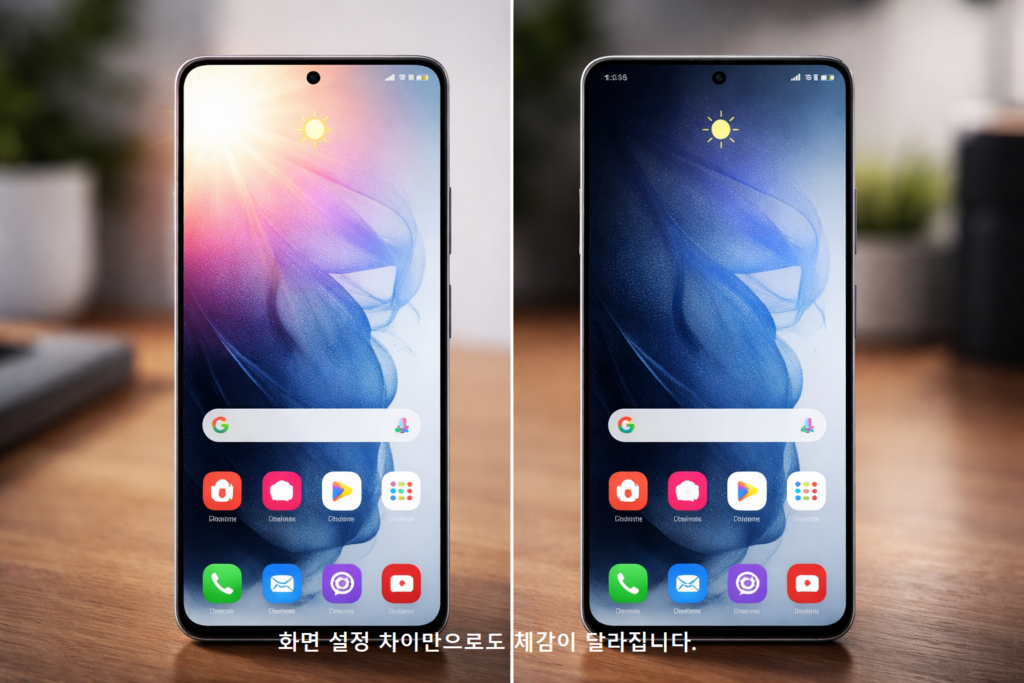 화면 설정 차이만으로도 체감이 달라집니다