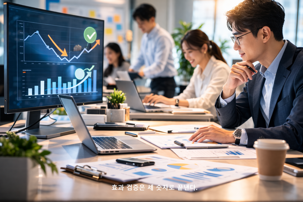 효과 검증은 세 숫자로 끝낸다