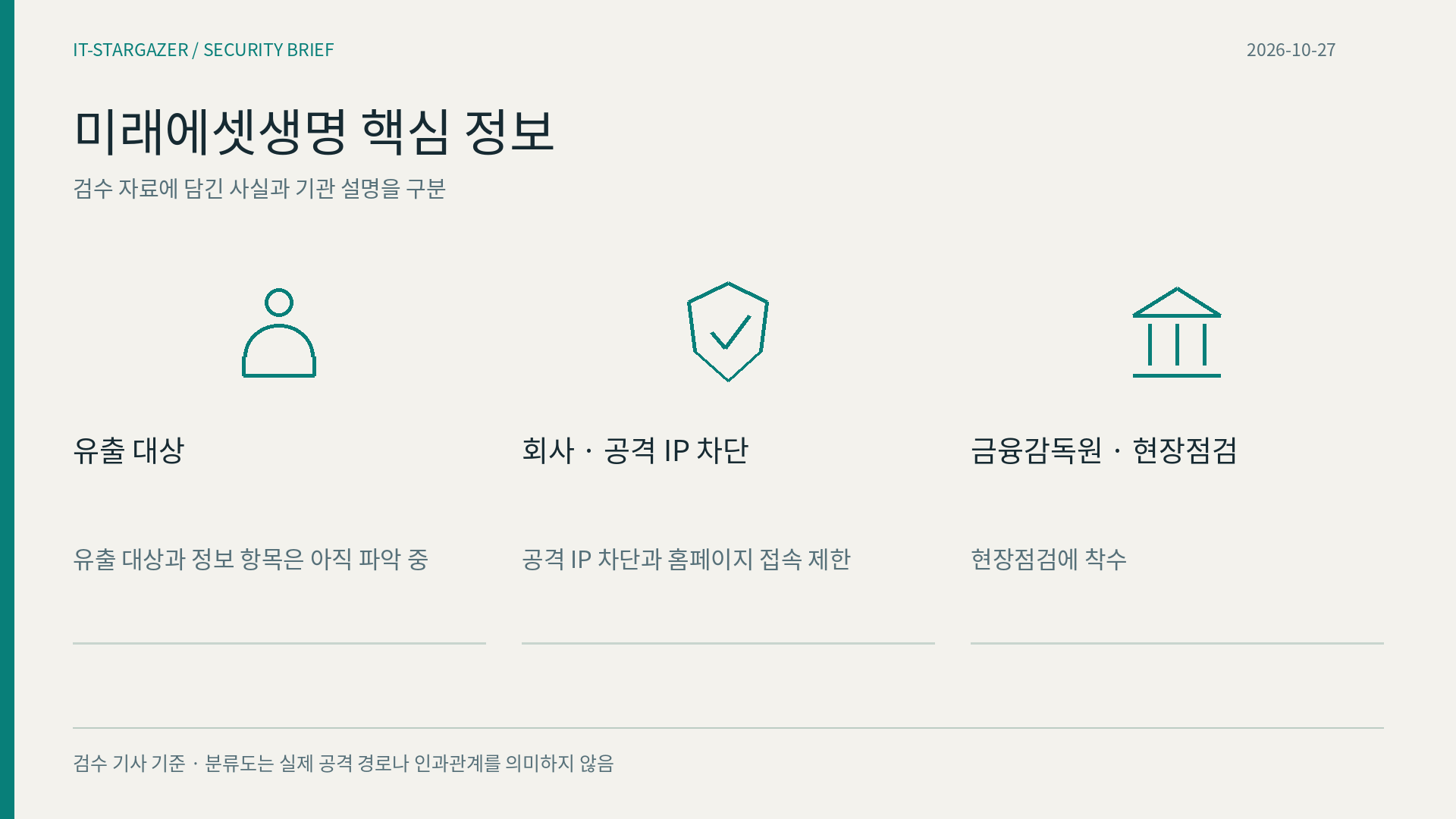 미래에셋생명 핵심 정보